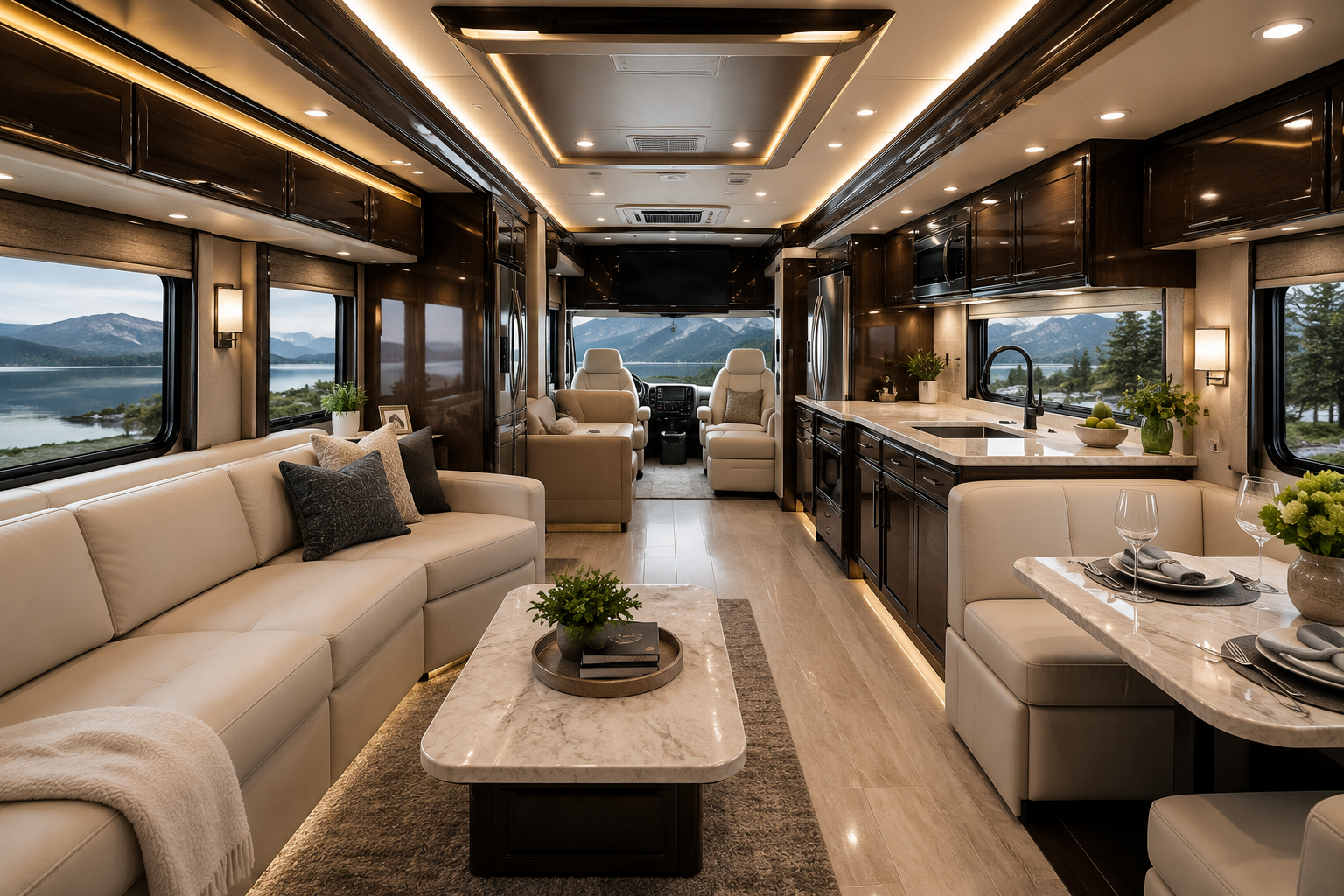 Class A Luxury RV Interior